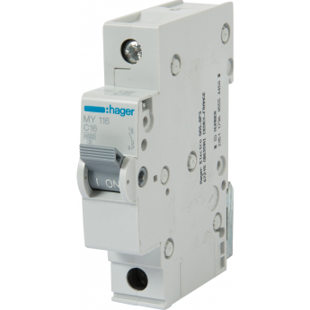 Автоматический выключатель HAGER 1P 4,5kA C-16A 1M