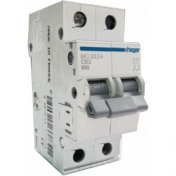 Автоматический выключатель HAGER 2P 6kA C-63A 2M Автоматический выключатель HAGER 2P 6kA C-63A 2M