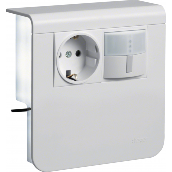 Держатель устройств HAGER SL new, c розеткой Schuko (L+N+PE), 16A, 250A AC, белый Держатель устройств HAGER SL new, c розеткой Schuko (L+N+PE), 16A, 250A AC, белый