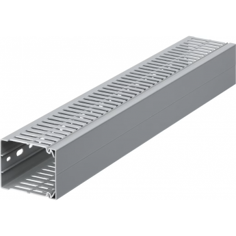 Кабельный короб HAGER из ПВХ ВА7 80х60мм каменно-серый Кабельный короб HAGER из ПВХ ВА7 80х60мм каменно-серый