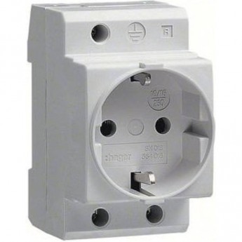 Розетка HAGER 16A 250V "Шуко", на дин-рейку Розетка HAGER 16A 250V "Шуко", на дин-рейку