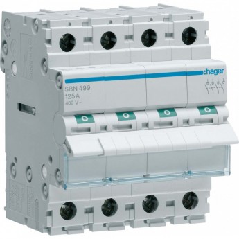 Выключатель-разъединитель (рубильник) HAGER, 4P, Ie=63A 400В 50/60Гц, AC22A, Ui=500В, ширина 4M Выключатель-разъединитель (рубильник) HAGER, 4P, Ie=63A 400В 50/60Гц, AC22A, Ui=500В, ширина 4M